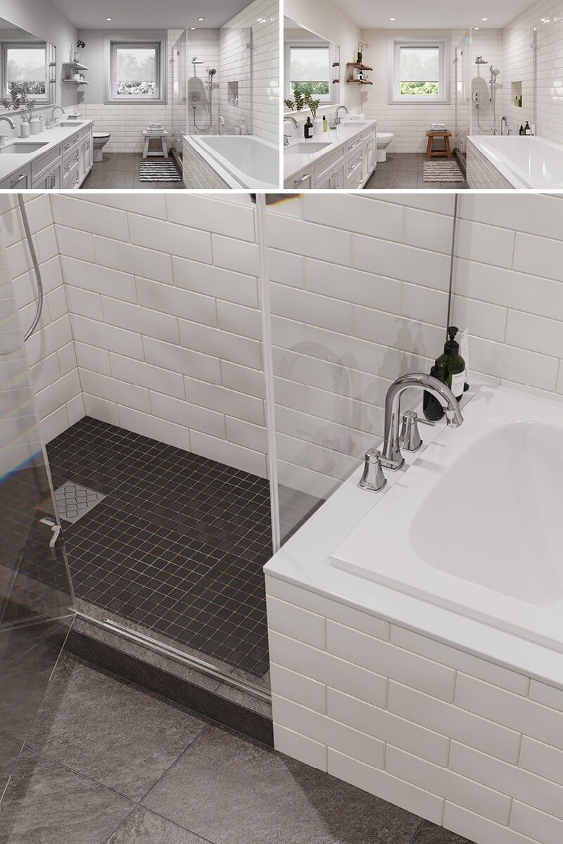 High-quality 3D rendering showcasing a modern bathroom with realistic furniture and fixtures, emphasizing 3D interior visualization and photorealistic rendering.