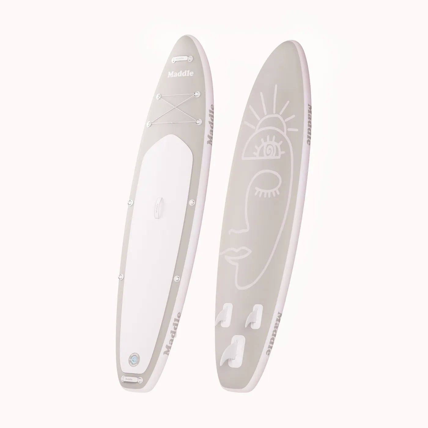 Beige Paddle boards 3D rendering