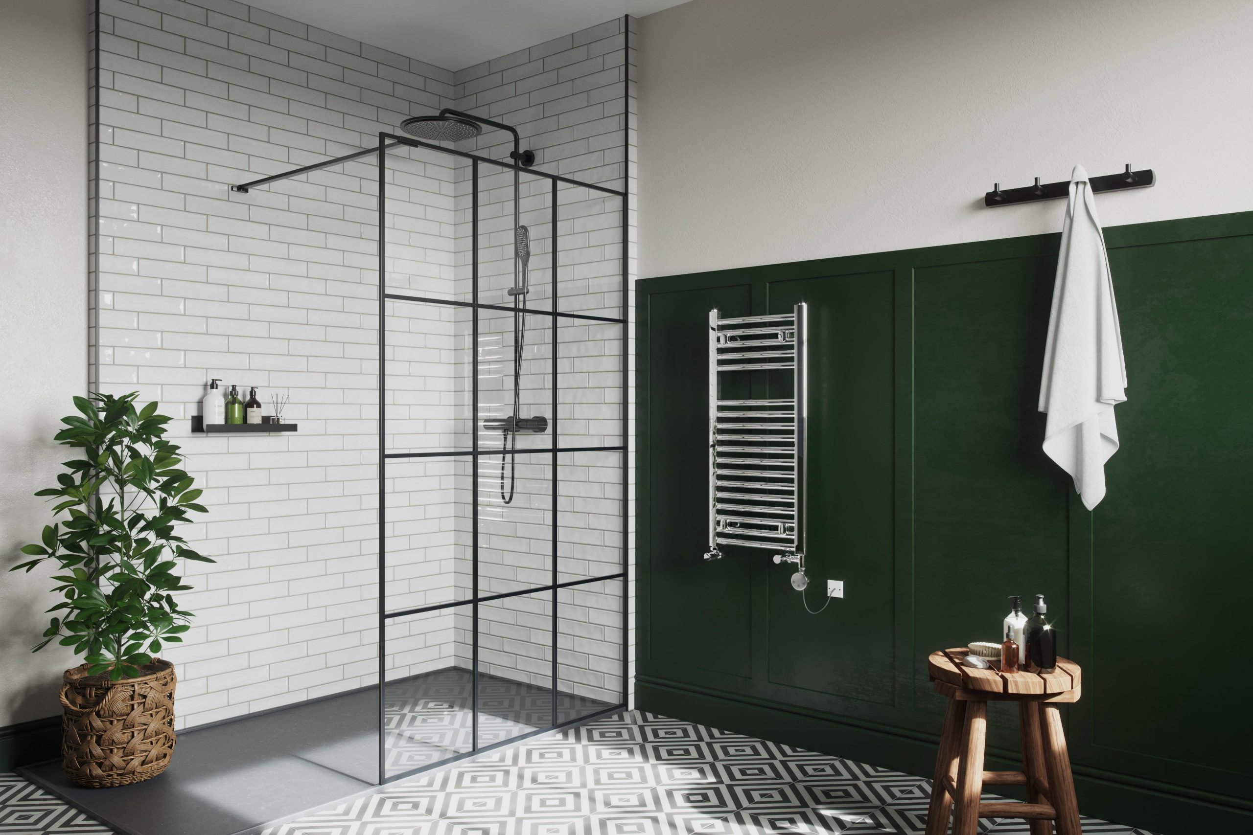 Wet Room Radiator 3D Visualization
