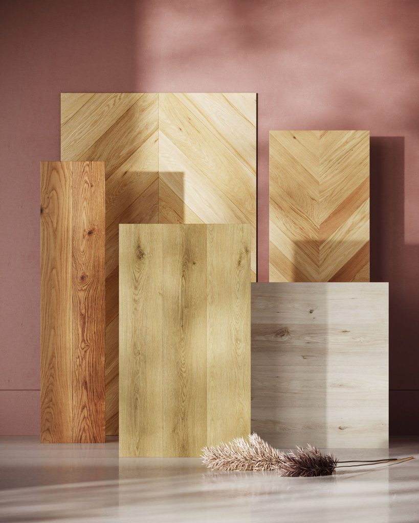 3D fittings Visualization and Rendering of Wooden Panels