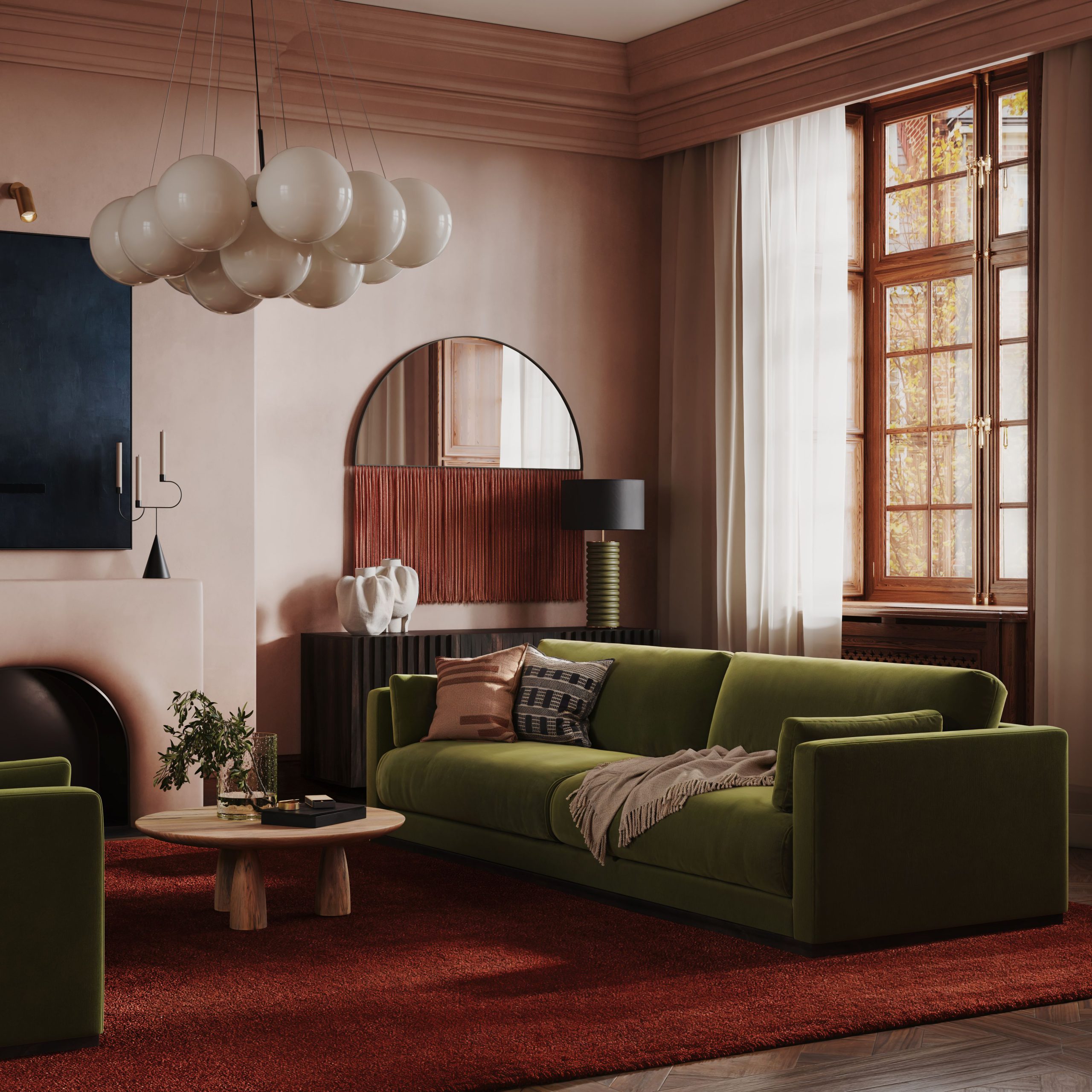 Lifestyle CG Render of Upholstered Furniture