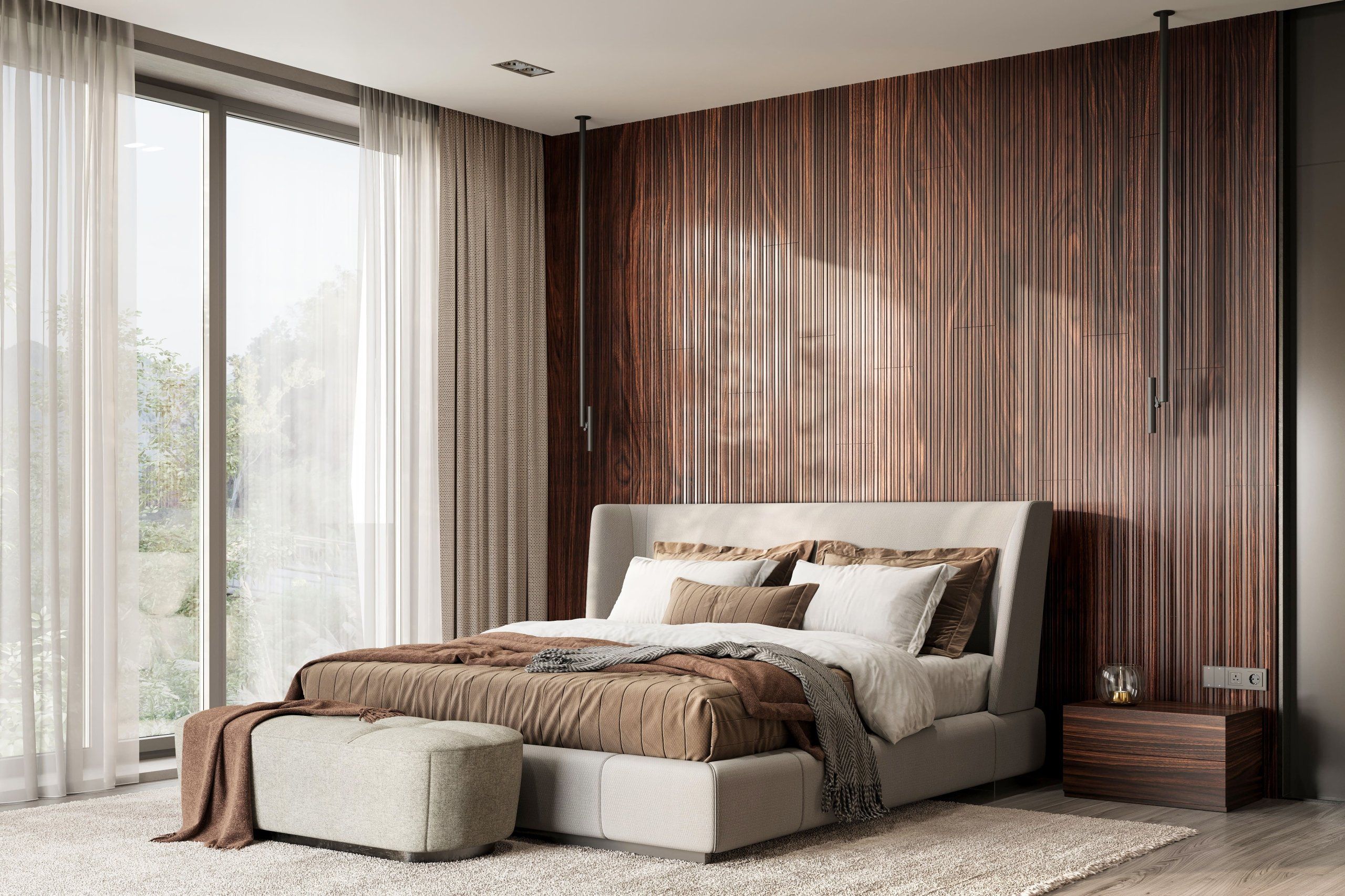 First-class 3D product visualization showcasing a modern bedroom 