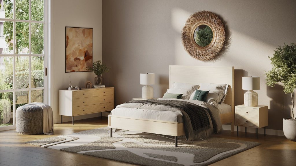Photorealistic 3D Interior Rendering of Bedroom Furniture