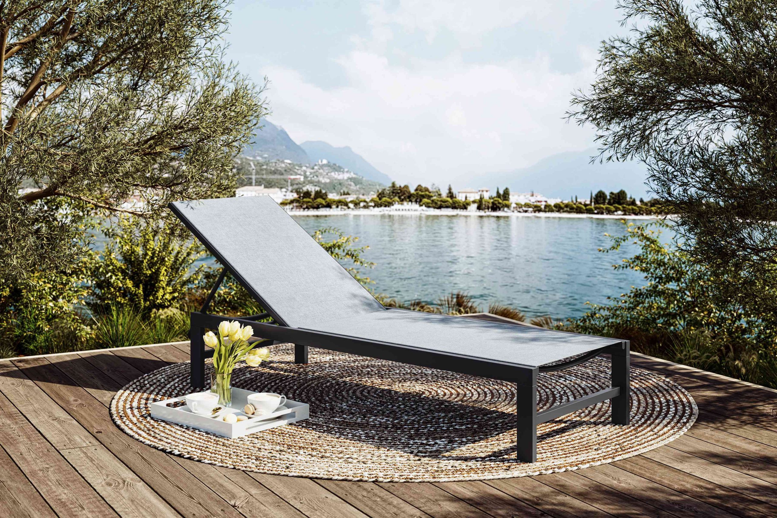 3D Rendering of Chaise Lounge by Pool
