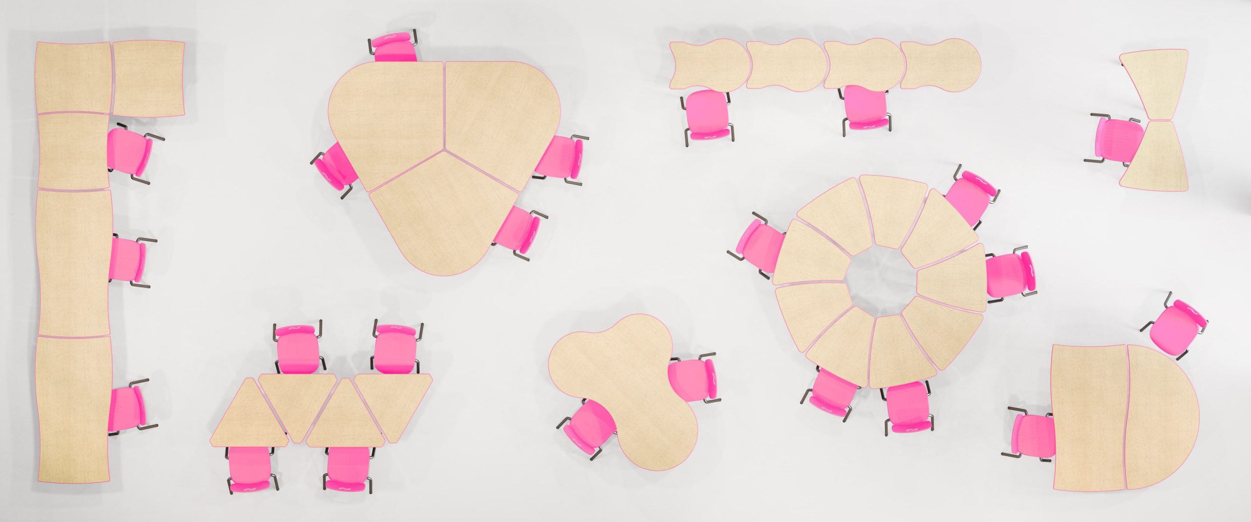 Overhead 3D Rendering for Combination Tables