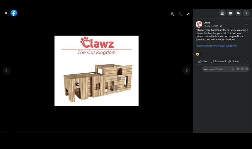 3D rendered furniture model of a cat house, showcasing 3D furniture visualization and rendering.