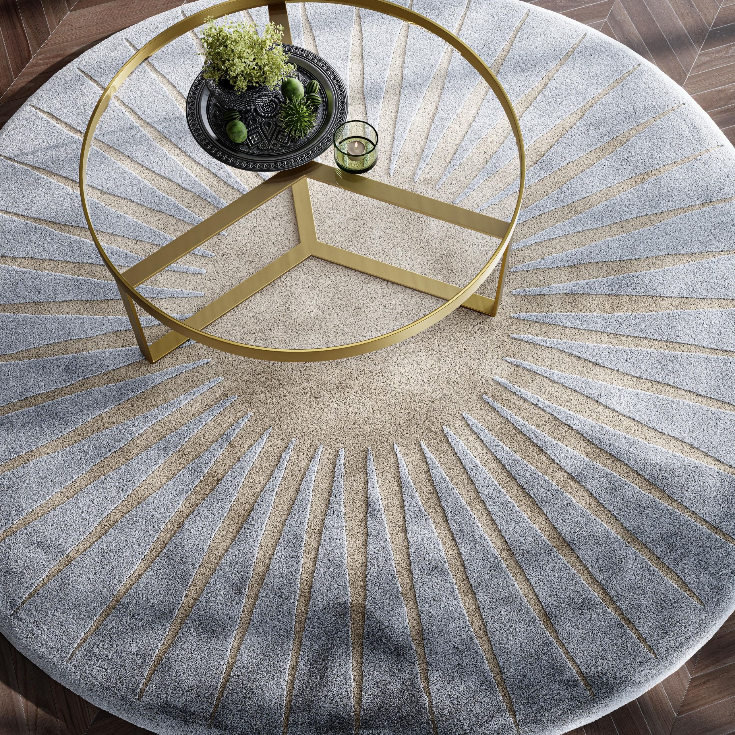 High-quality 3D Rendering of a Modern Coffee Table and Rug