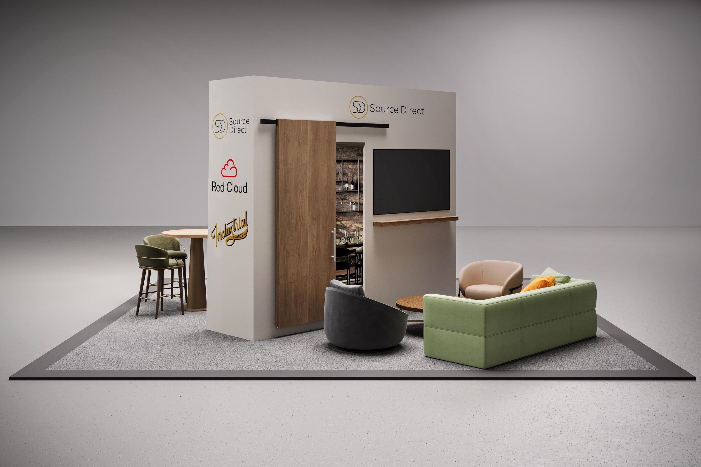 Door Hardware Booth Silo CGI for a Trade Show