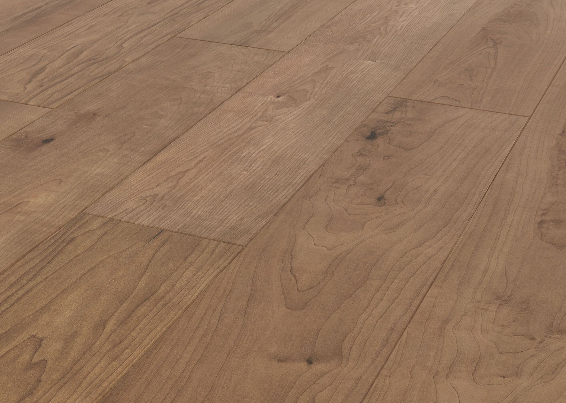 3D visualization of medium brown wood flooring with detailed grain texture shown close up