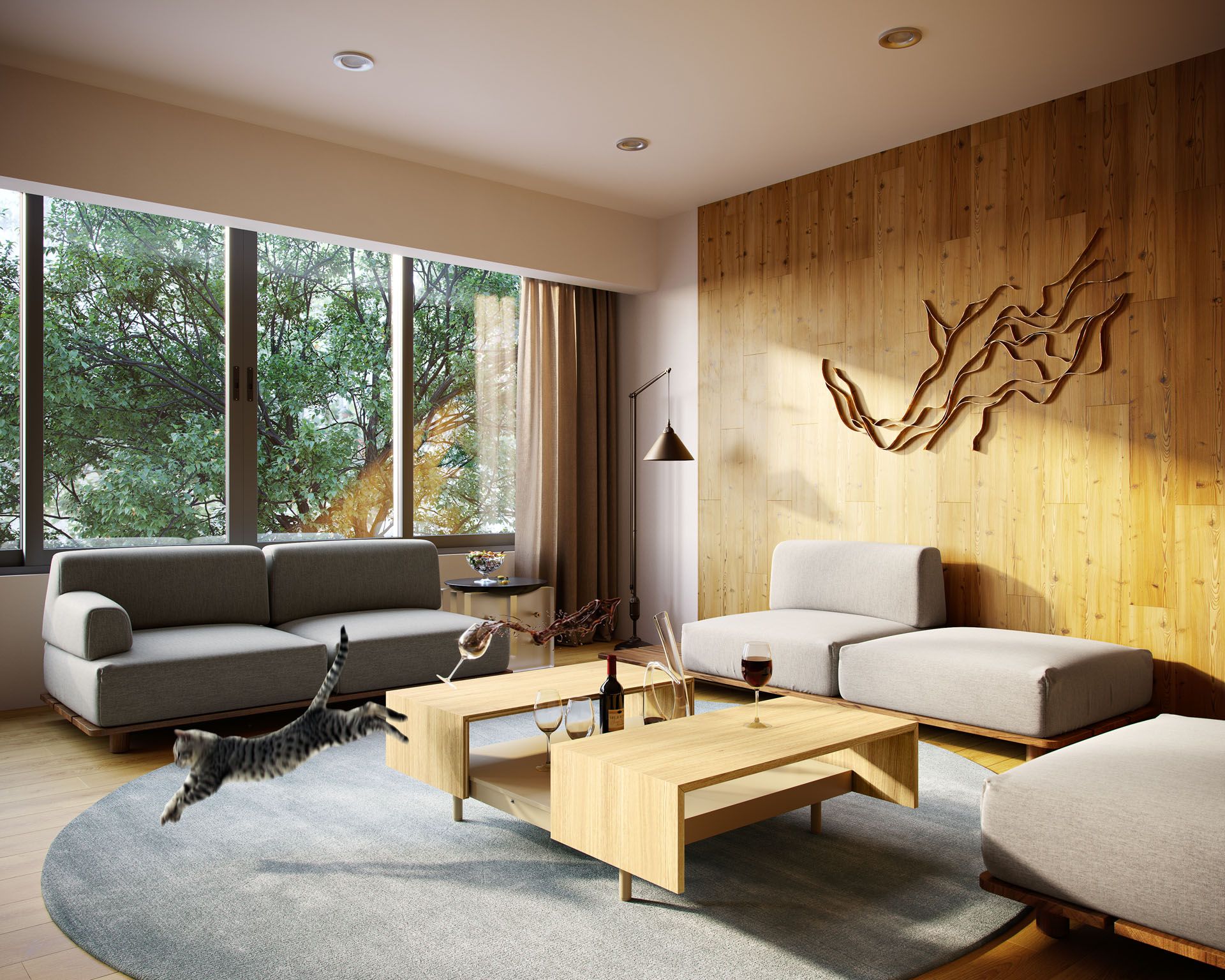 Lifestyle CGI of Upholstered Furniture