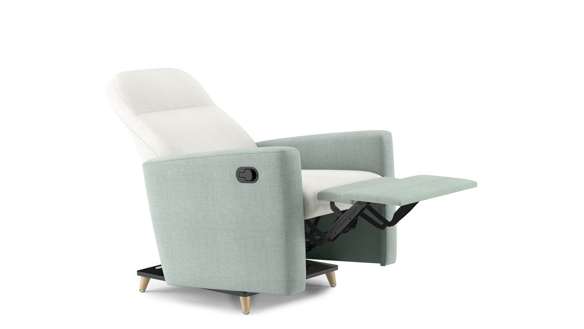 Photoreal 3D model of a recliner chair showcasing photorealistic rendering and product visualization