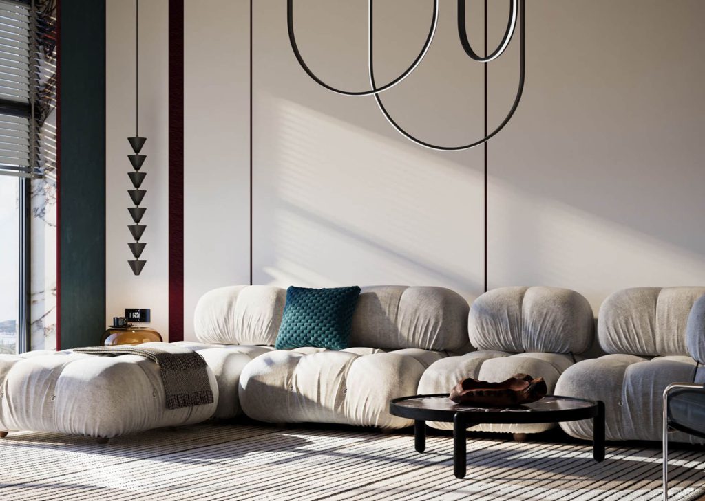 3D Interior Visualization of Modern Furniture