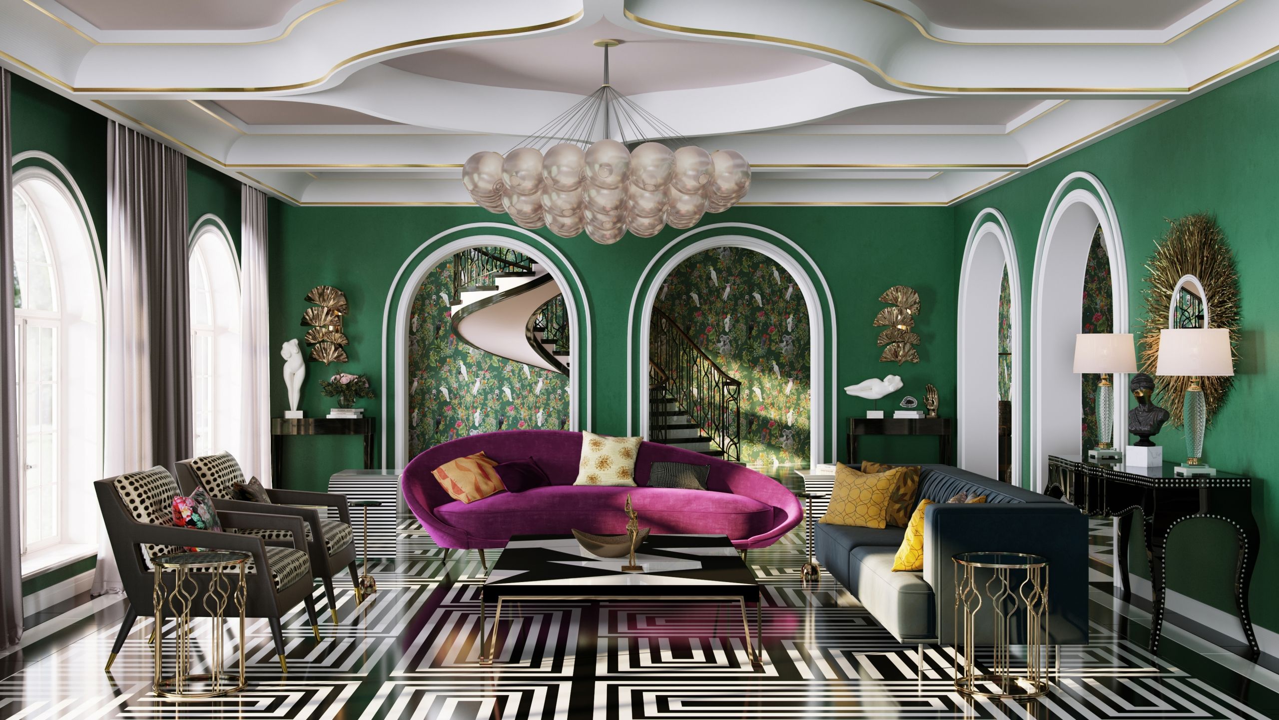 Hollywood Regency Interior Style