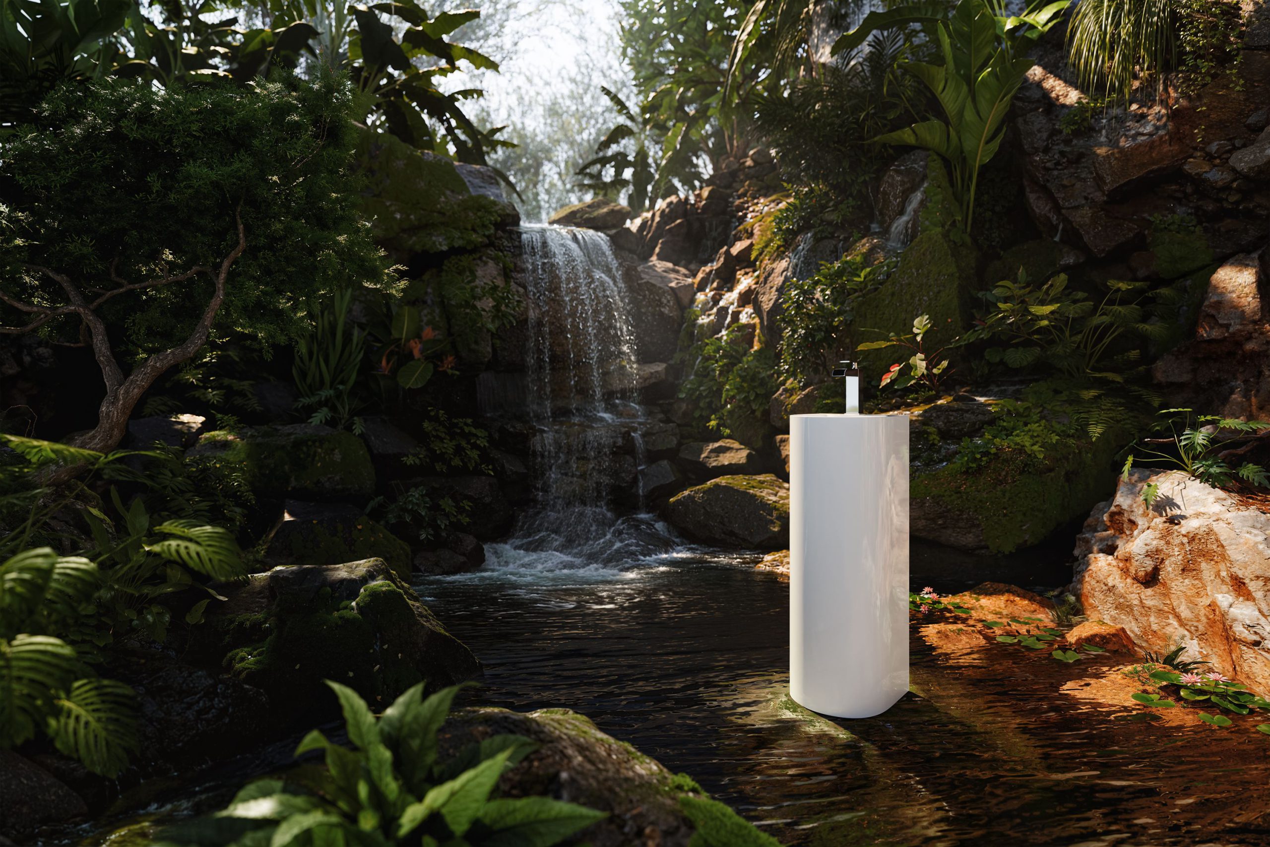 Lifestyle 3D Visualization of a Pedestal Basin