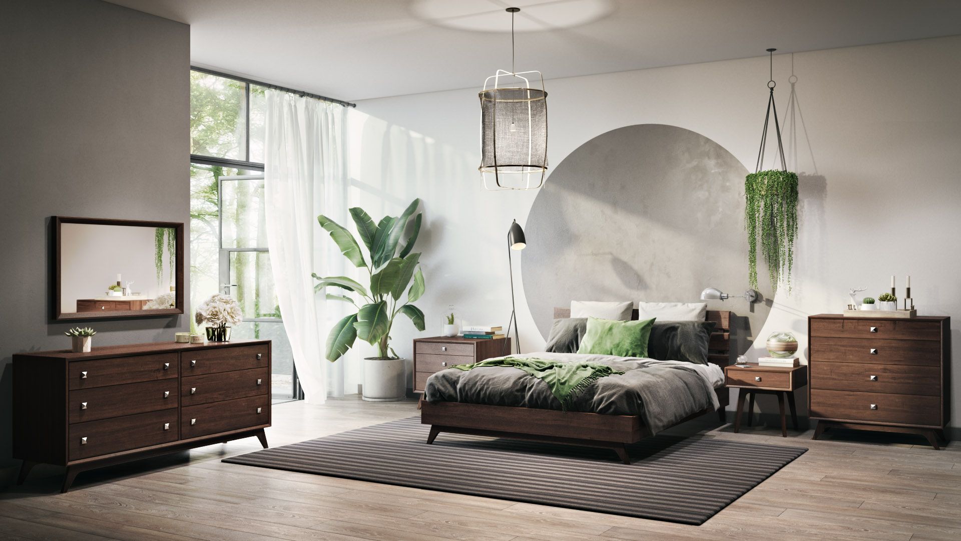Bed 3D Visualization in a Bedroom Interior