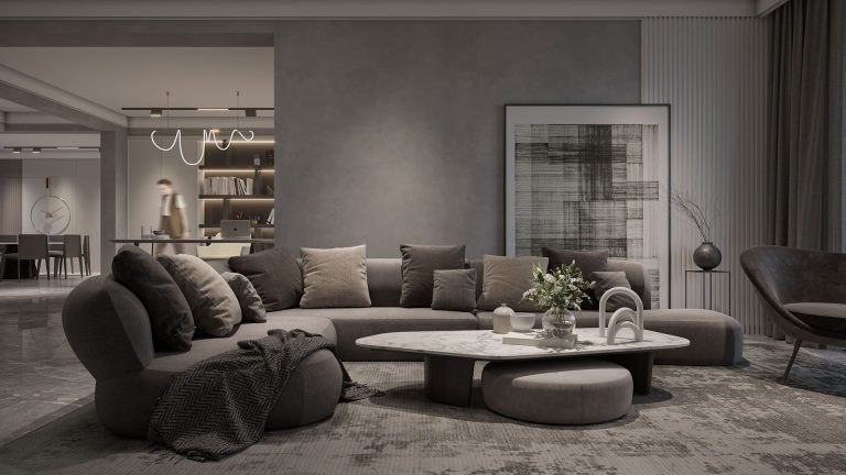 3D Interior Rendering for a Living Room