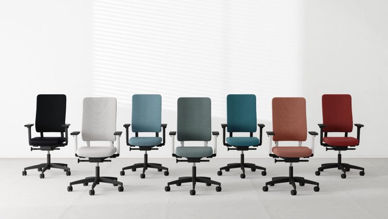 3D Rendering of Office Chairs in Multiple Colorways