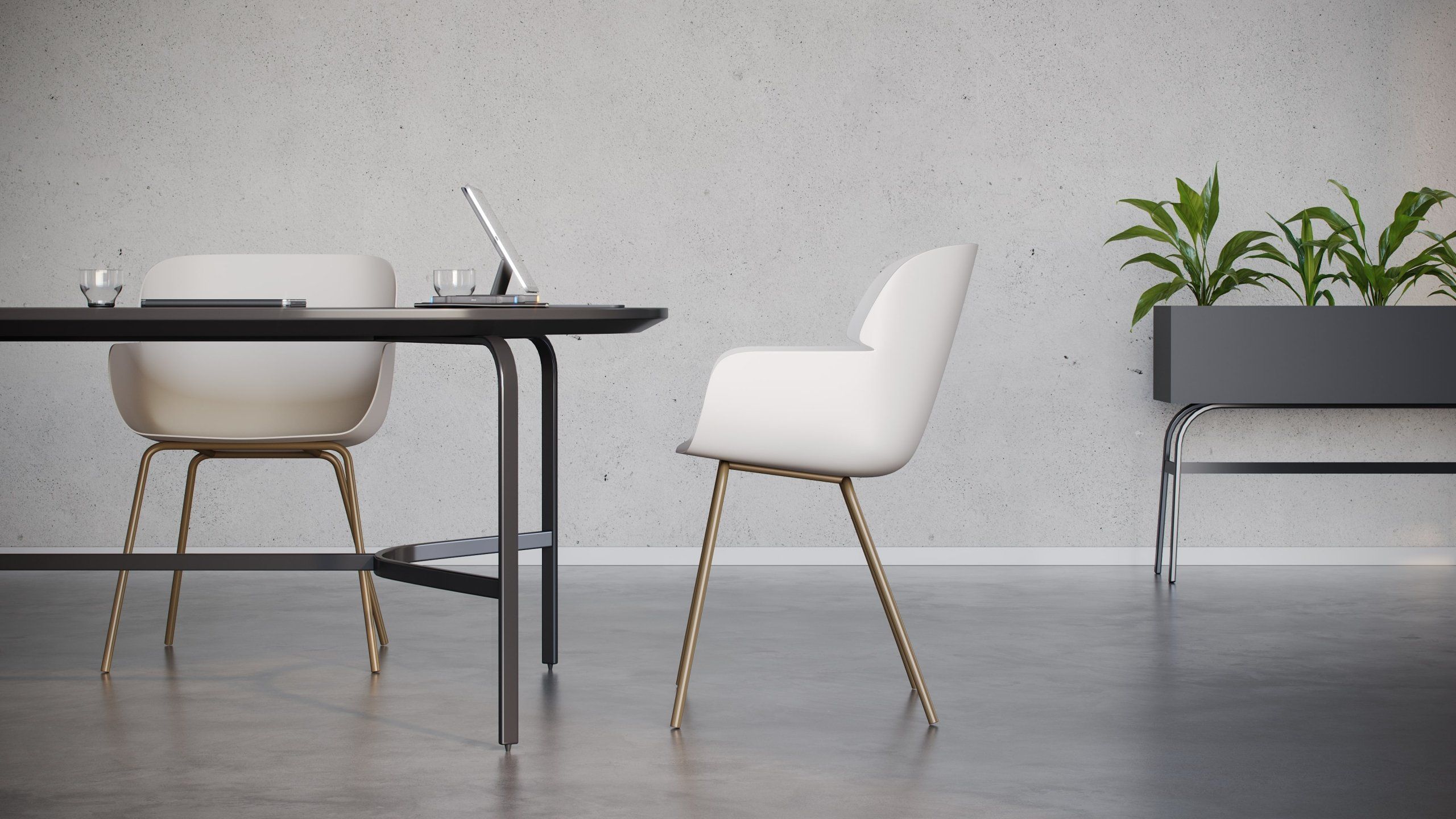 Office Chairs 3D Rendering
