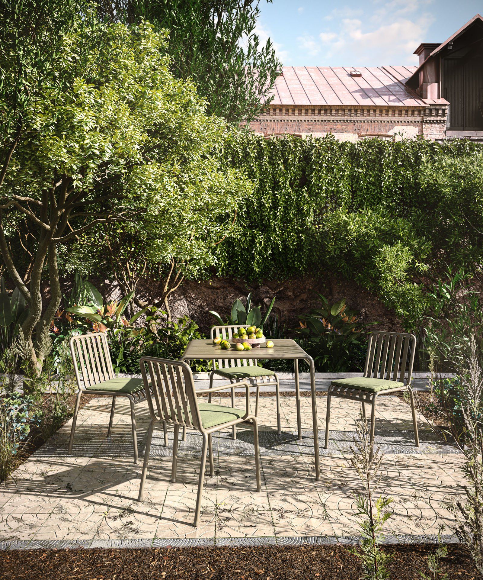 Outdoor Furniture Set Lifestyle CGI