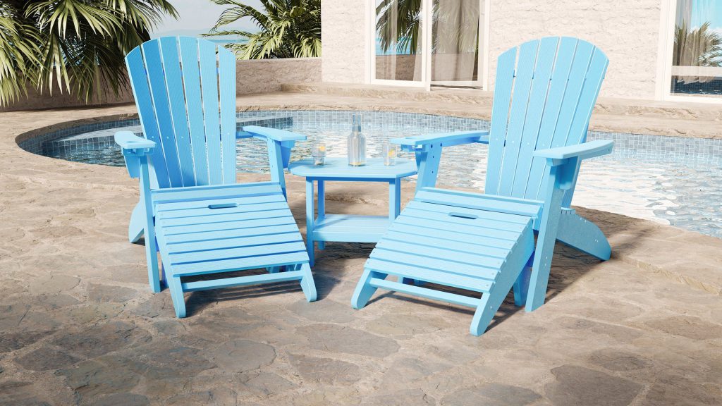3D fittings Rendering of Outdoor Patio Set