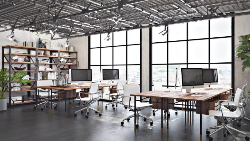 A 3D Photorealistic Render Showcasing Modern Office Furnishing