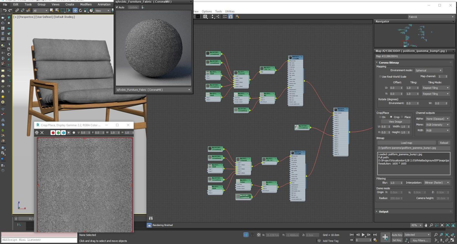 Texturing 3D Model of a Chair