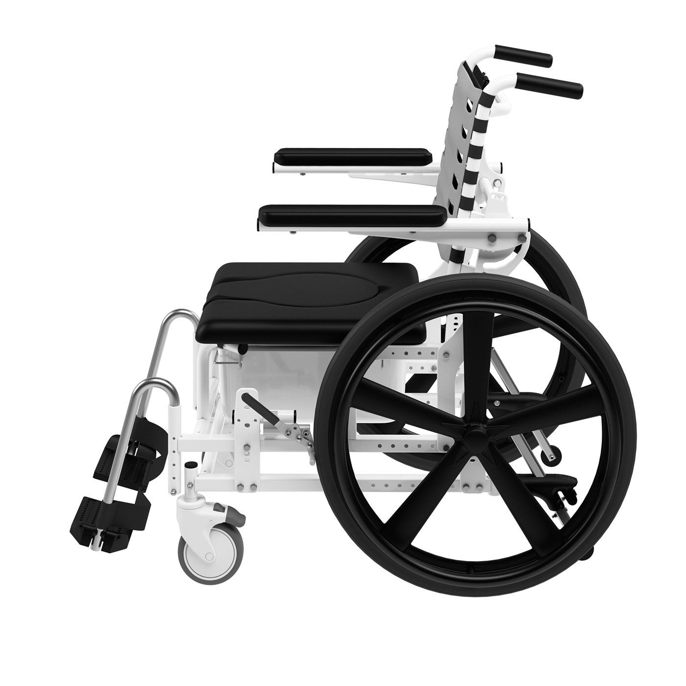Photoreal photorealistic 3D rendering of a stylish wheelchair, showcasing detailed modeling and product visualization.