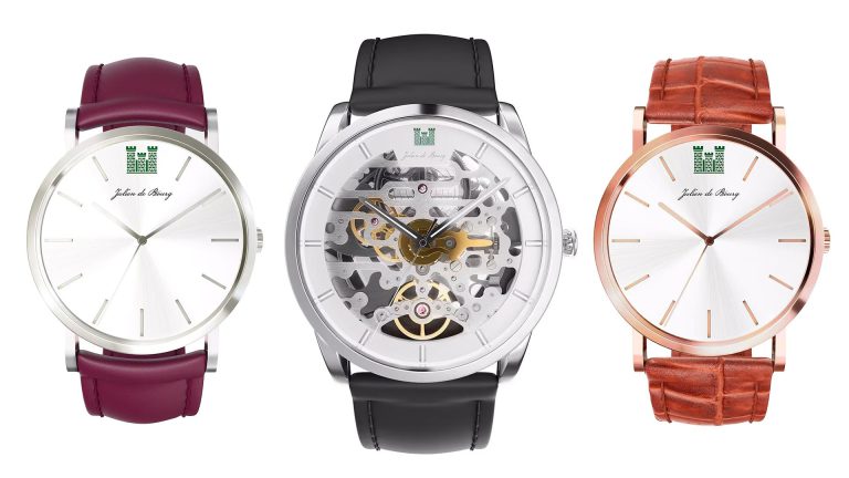 Silo 3D rendering for three wrist watches in various colors