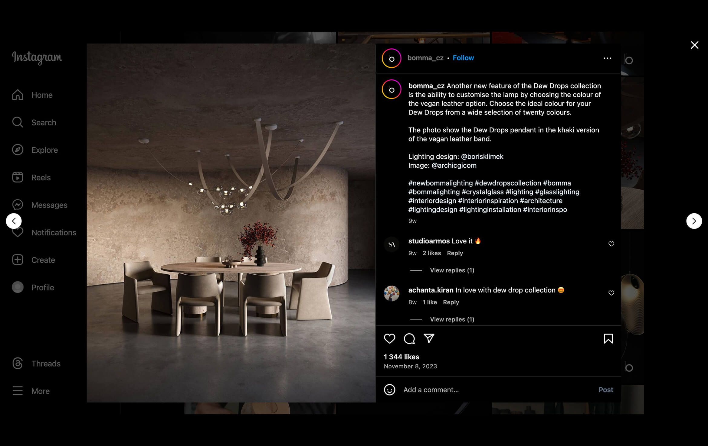 3D Visualization of a Stylish Light Fixture