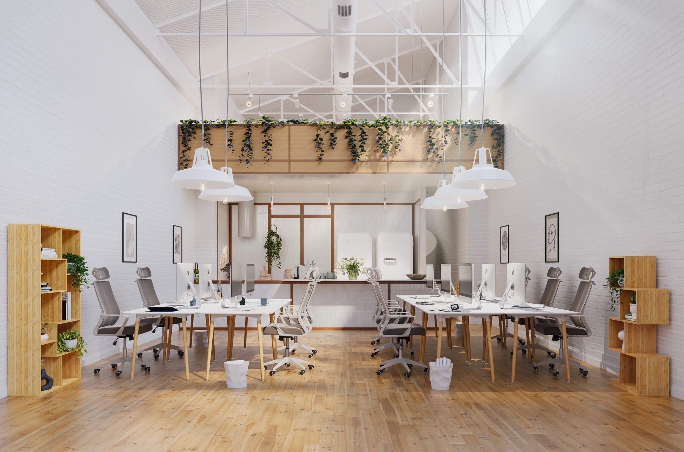 Office Furniture 3D Rendering