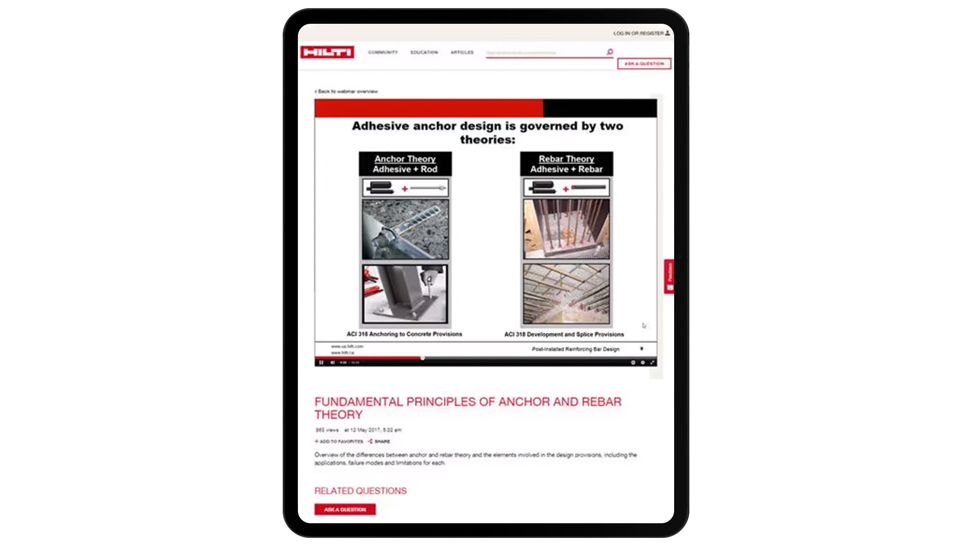 Webinar Interface
