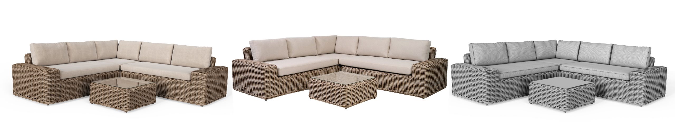 Rattan Furniture Set 3D Model