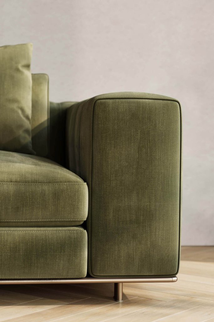 Realistic 3D Furniture Rendering of a Modern Sofa