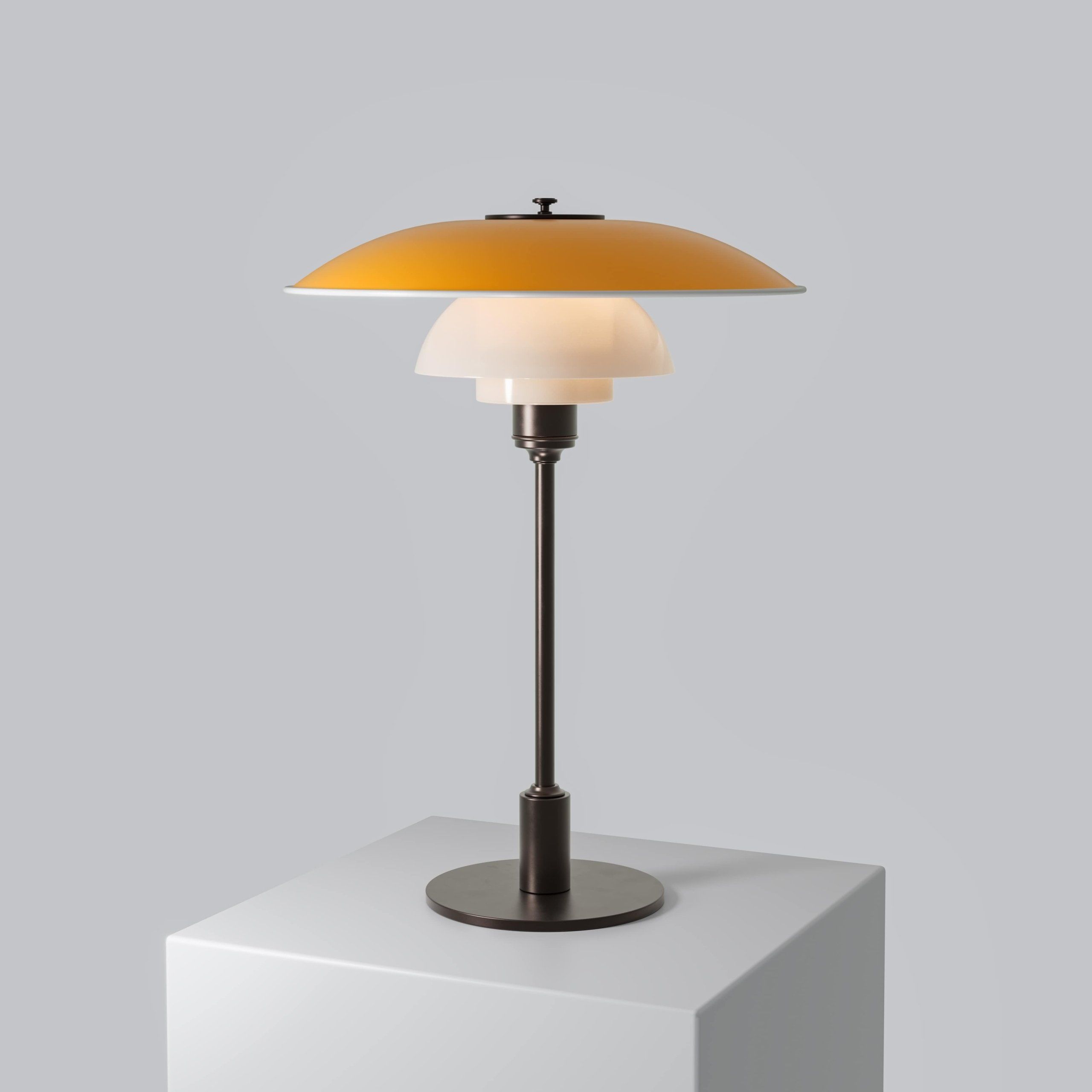 Photorealistic 3D rendering of a stylish lamp showcasing first-class product visualization and CGI product rendering.