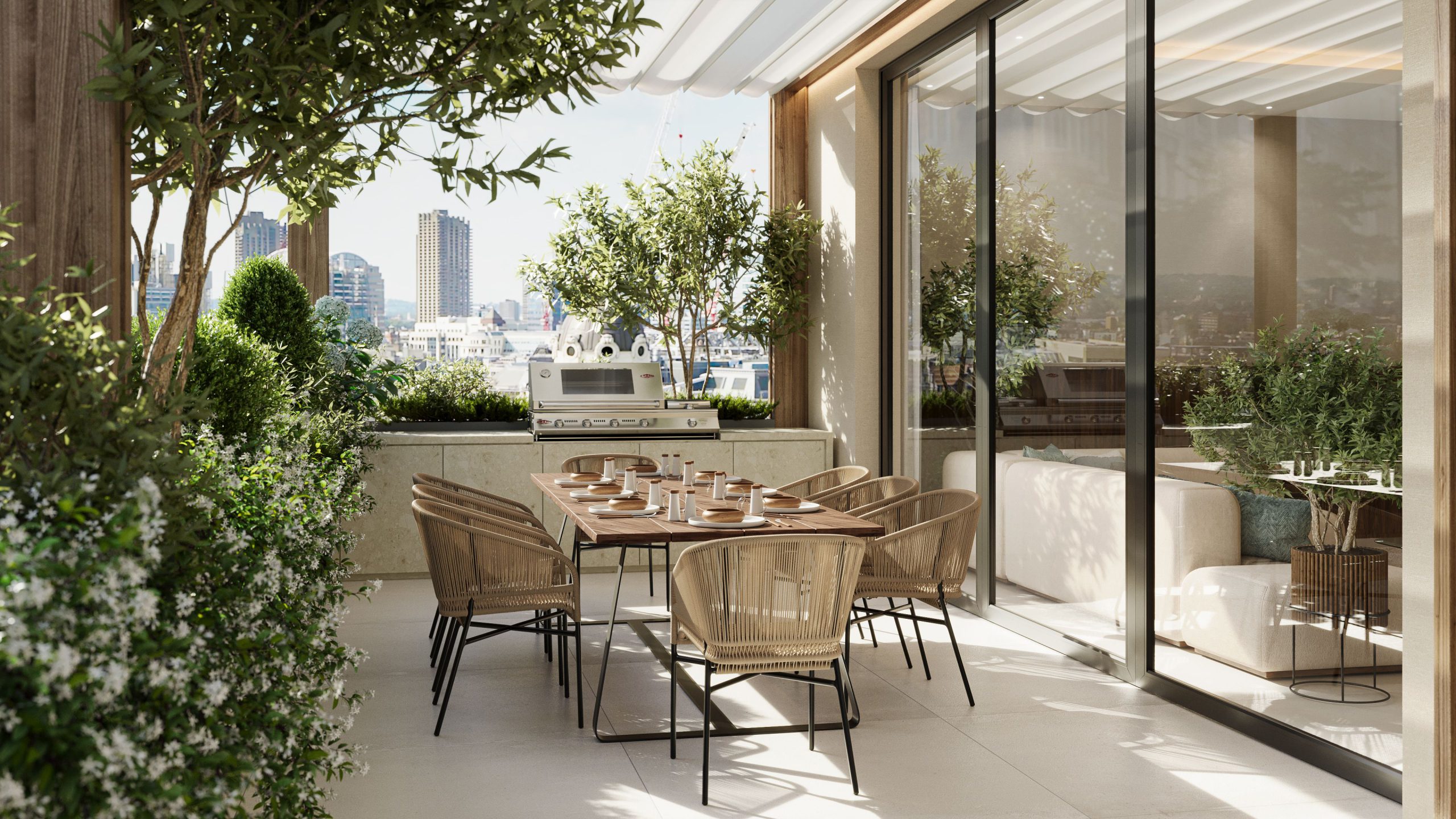Lifestyle Rendering for Terrace Furniture