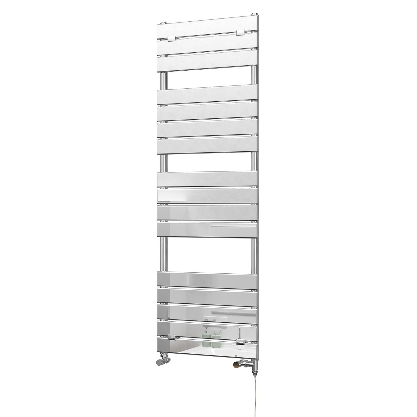 3D product rendering of a modern towel radiator, showcasing realistic product rendering and first-class 3D visualization