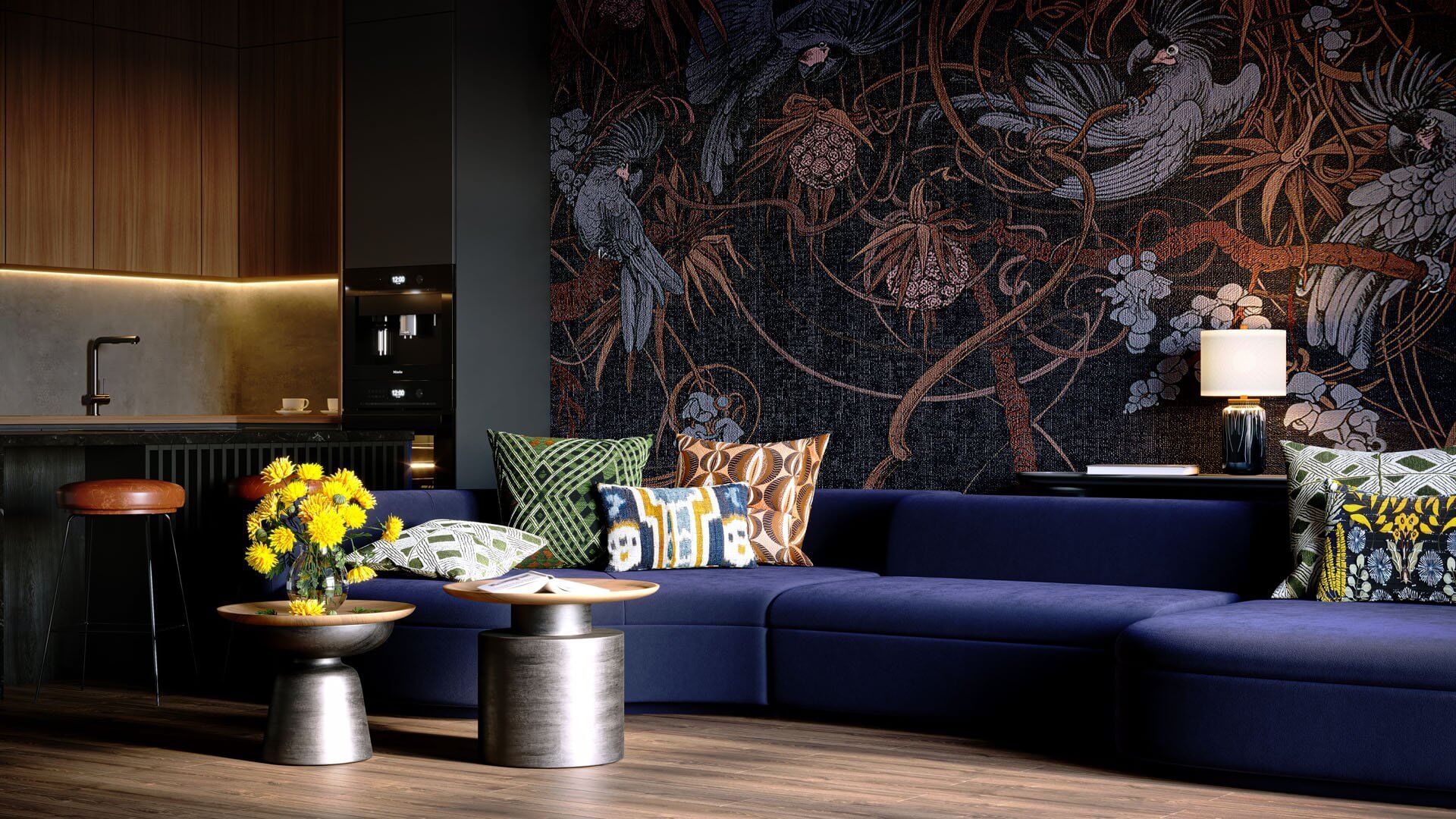 Custom Camera Perspective for Wall Coverings 3D Visualization