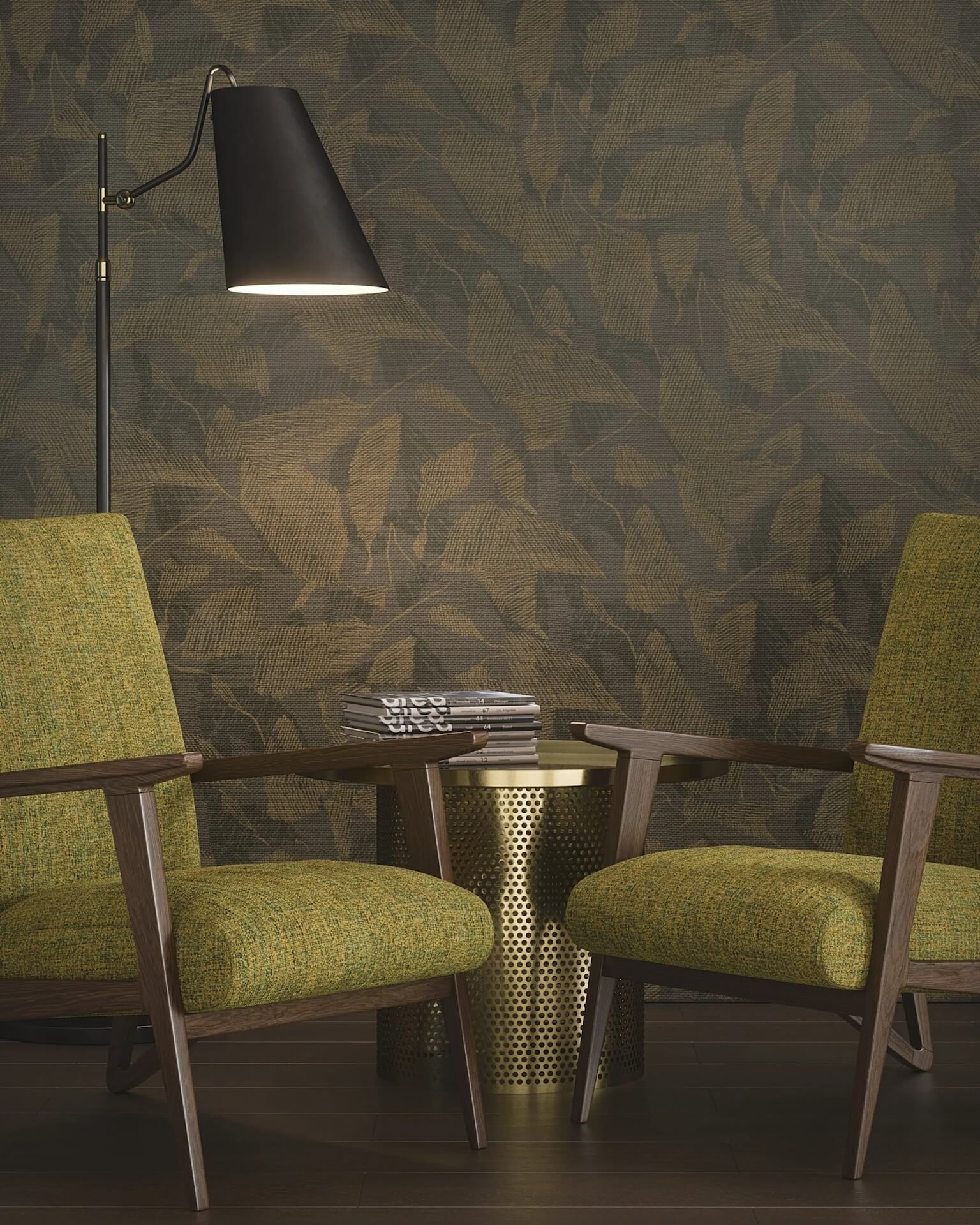 Lifestyle 3D Interior Scene for Wall Coverings Marketing