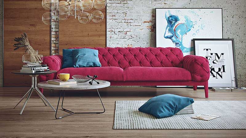 An Artistic Lifestyle with a Pink Sofa