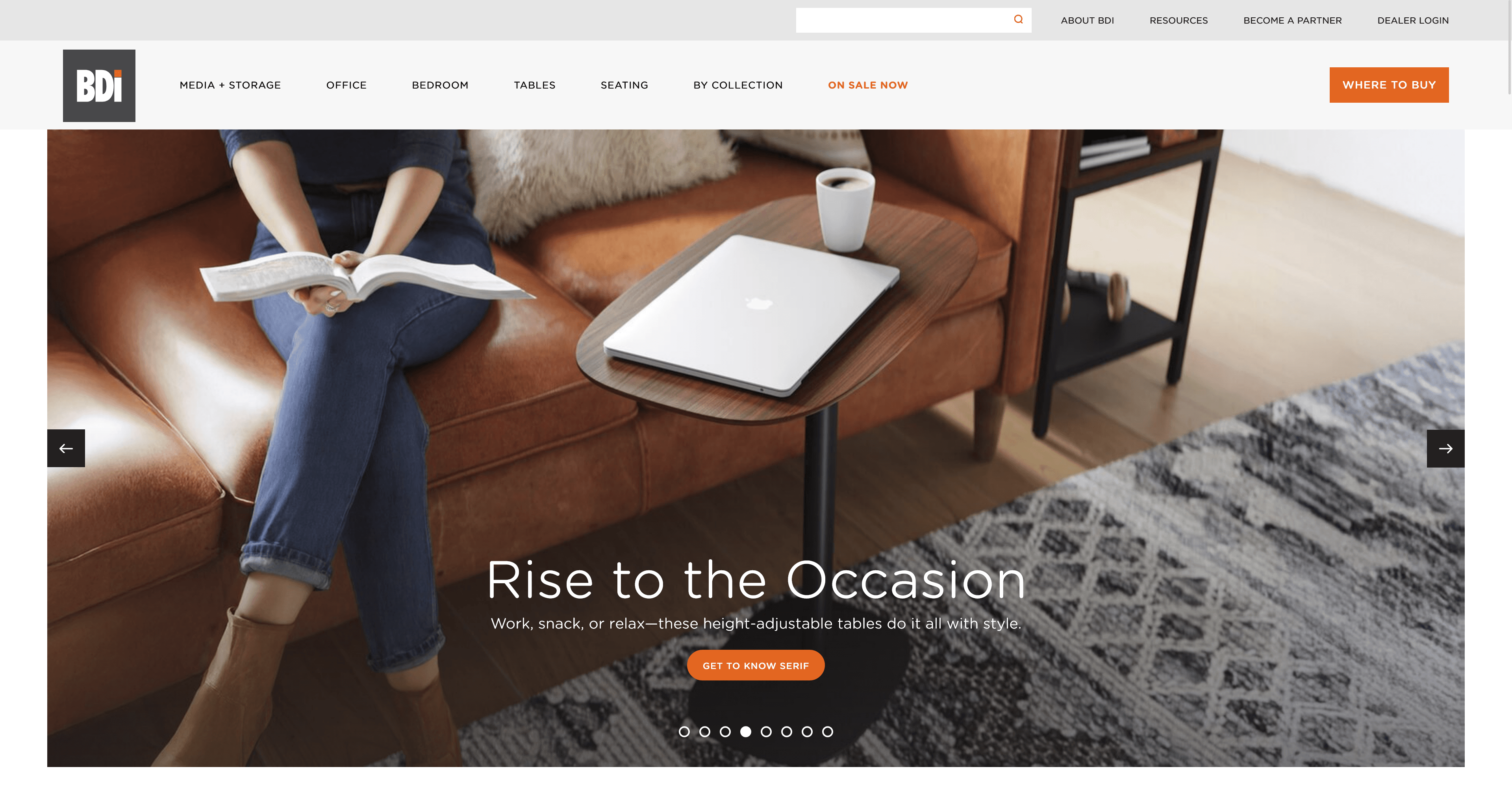 BDI website homepage with CGI product imagery